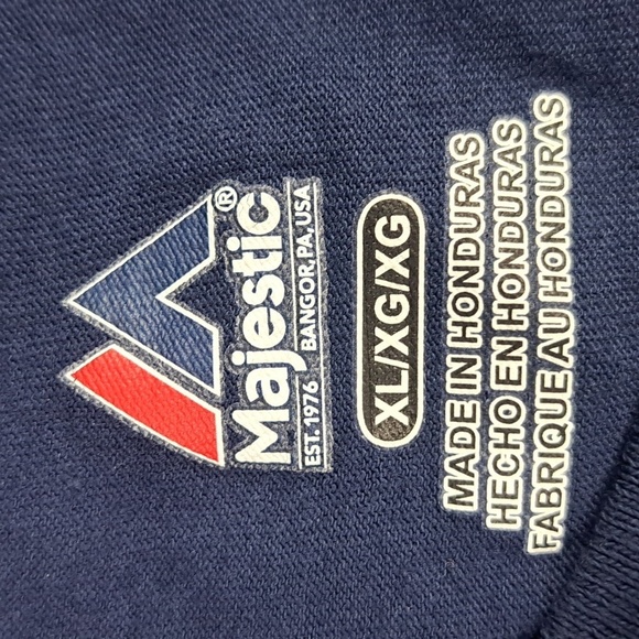 Seattle Seahawks Majestic logo spell out graphic blue & green 2015 XL t-shirt - Picture 4 of 5